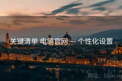 关键清单 电鸽官网 — 个性化设置
