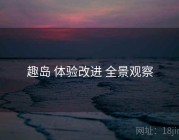 趣岛 体验改进 全景观察