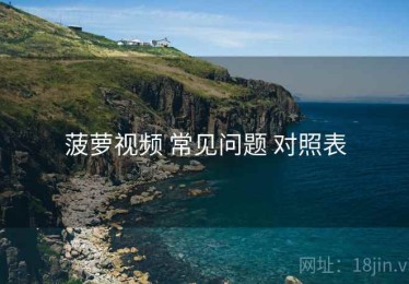 菠萝视频 常见问题 对照表