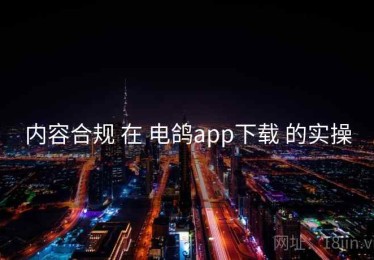 内容合规 在 电鸽app下载 的实操