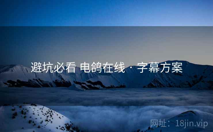 避坑必看 电鸽在线 · 字幕方案