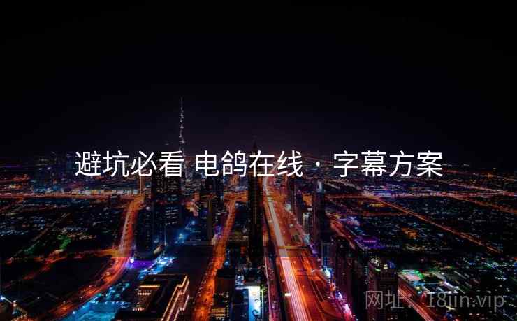 避坑必看 电鸽在线 · 字幕方案