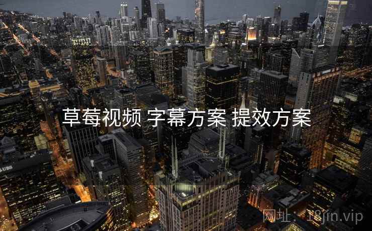 草莓视频 字幕方案 提效方案