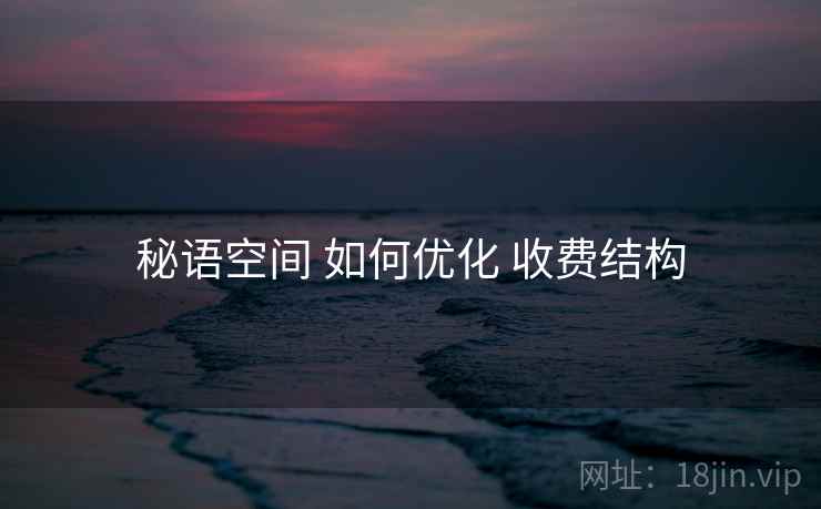 秘语空间 如何优化 收费结构
