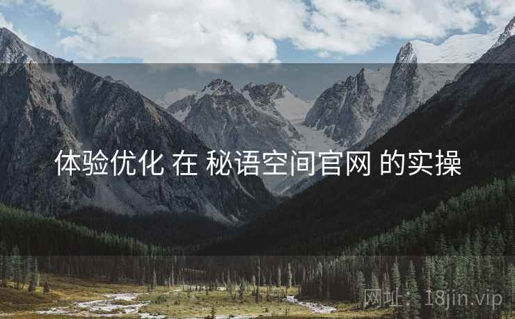 体验优化 在 秘语空间官网 的实操