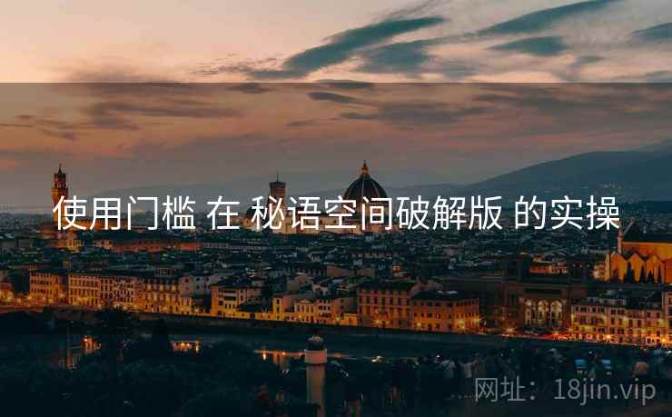 使用门槛 在 秘语空间破解版 的实操